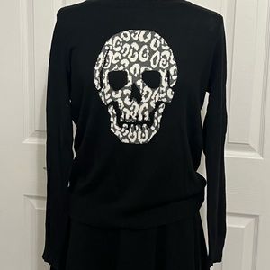 Skull knit sweater